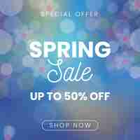 Free vector blurred spring sale background