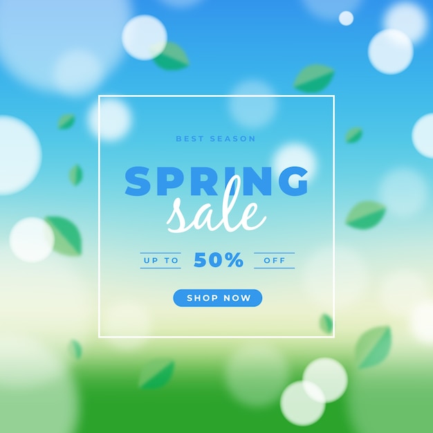 Blurred spring sale concept