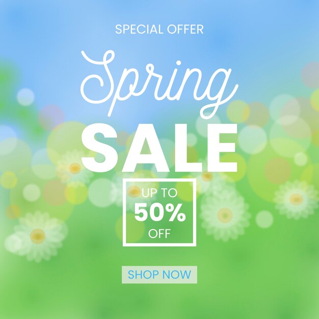 Blurred spring sale
