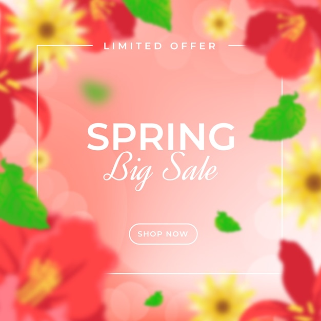 Free vector blurred spring sale