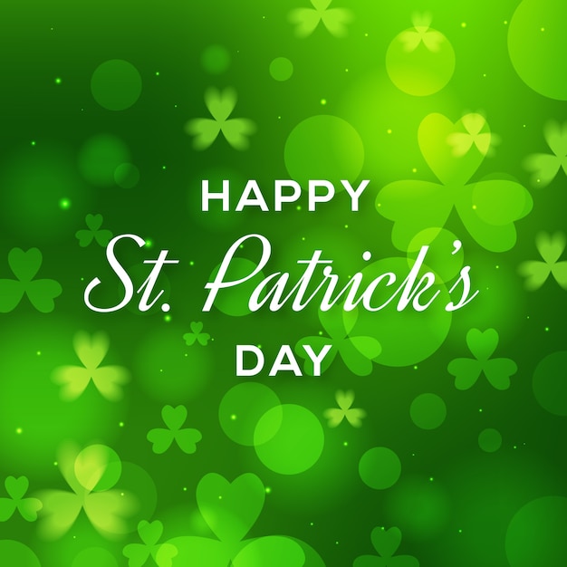 Free vector blurred st. patrick's day