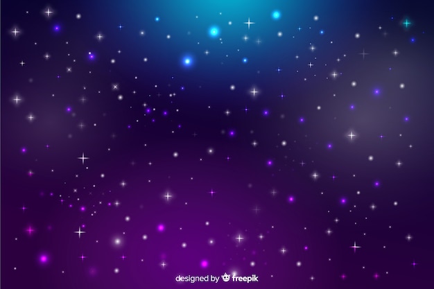 Free vector blurred stars on a gradient night sky