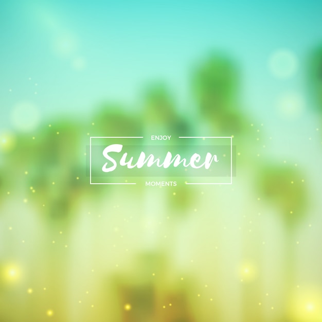 Free vector blurred summer background