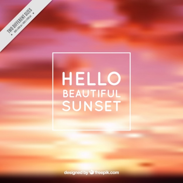 Free vector blurred sunset background