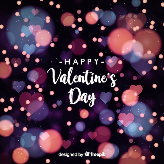 Free vector blurred valentine background