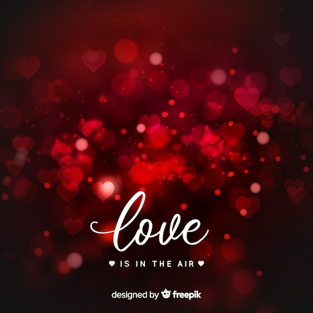 Free vector blurred valentine background