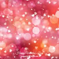 Free vector blurred valentine's day background in red