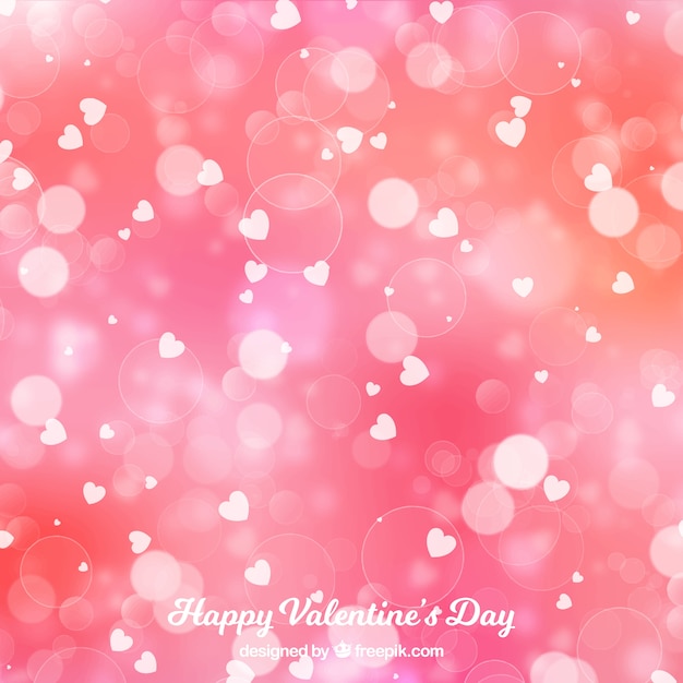 Free vector blurred valentine's day background