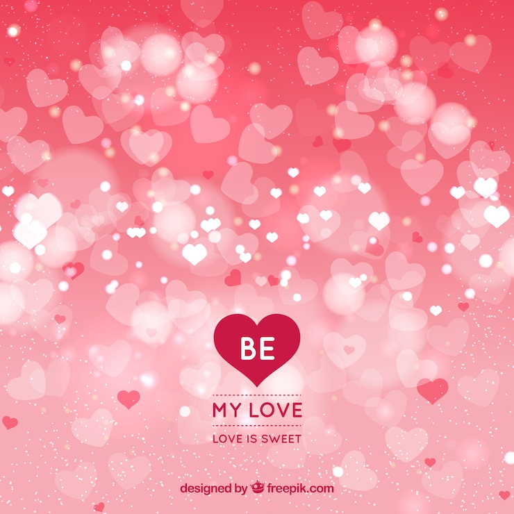 Free Vector blurred valentine's day background