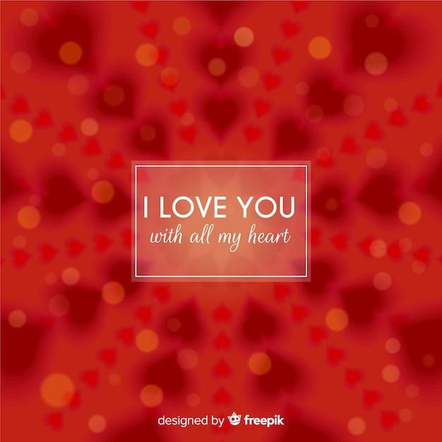 Free vector blurred valentine's day background