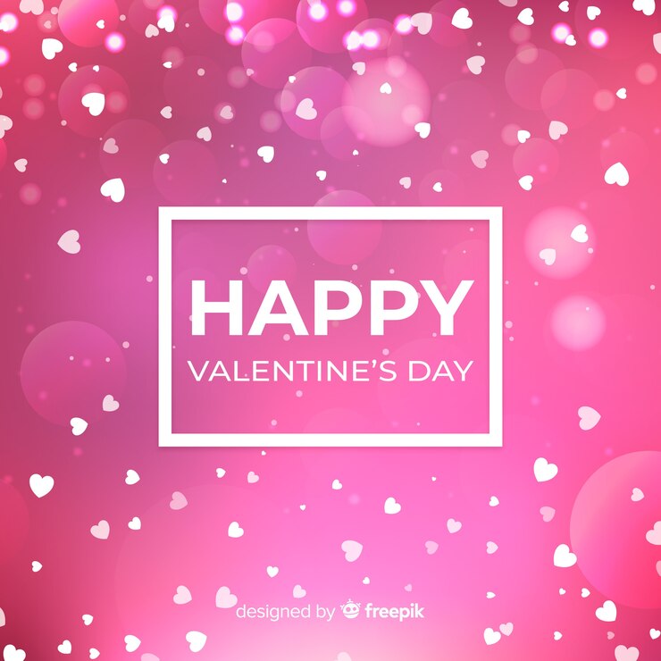 Free Vector blurred valentine's day background