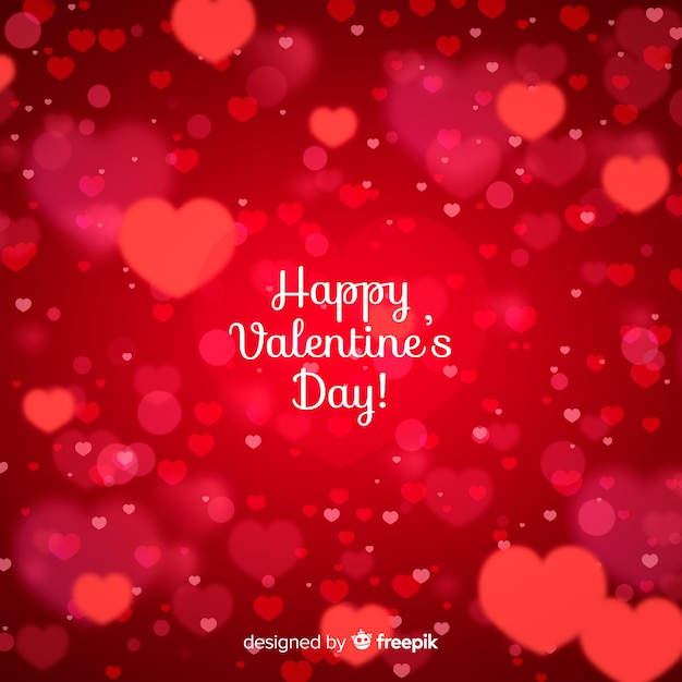 Free vector blurred valentine's day background