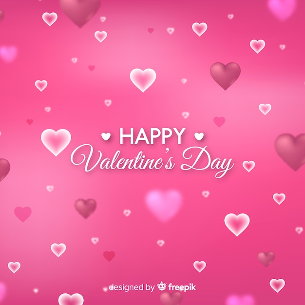 Free vector blurred valentine's day background