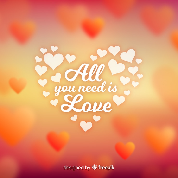 Free Vector blurred valentine's day background