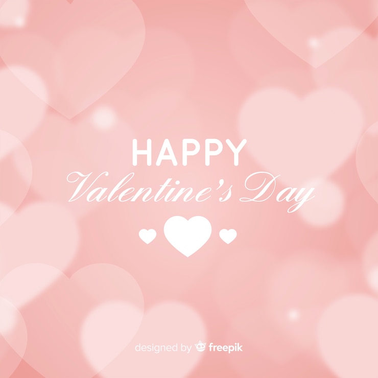Free Vector blurred valentine's day background
