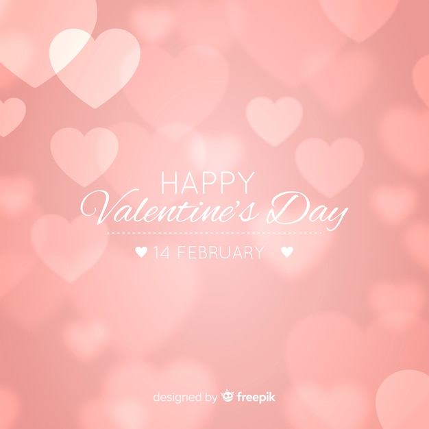 Free vector blurred valentine's day background