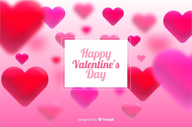 Free vector blurred valentine's day background