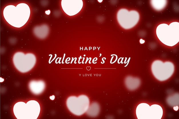 Free vector blurred valentine's day background