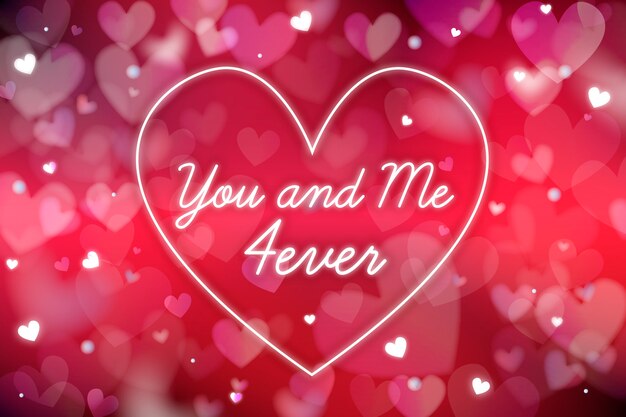 Free vector blurred valentine's day background