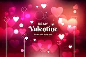 Free vector blurred valentine's day background