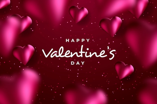 Free vector blurred valentine's day background