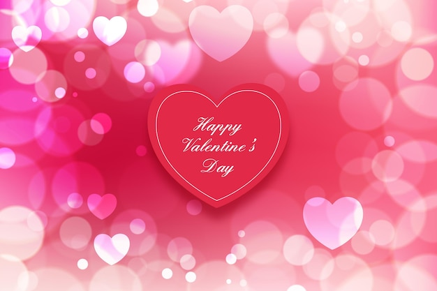 Free vector blurred valentine's day background