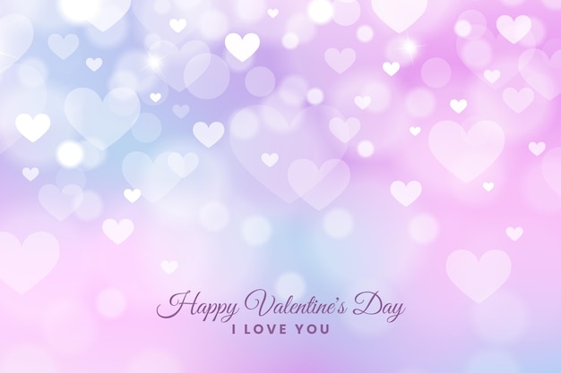 Free vector blurred valentine's day background