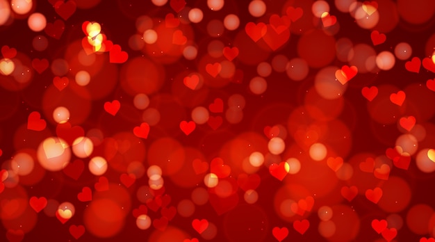 Free vector blurred valentine's day background