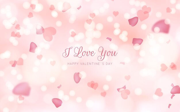 Blurred valentine's day pink background