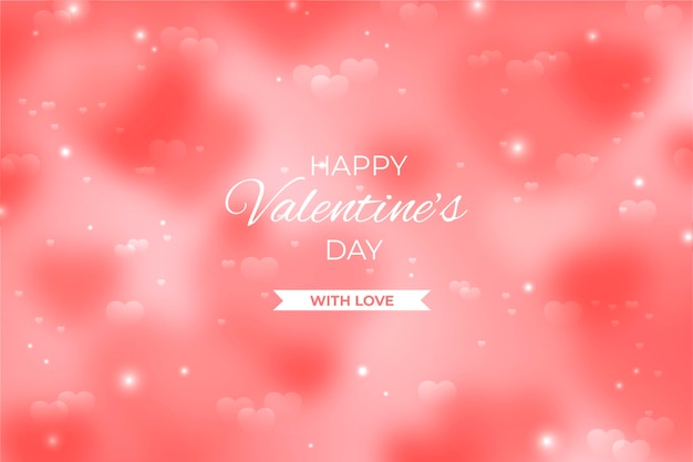 Free vector blurred valentine's day wallpaper