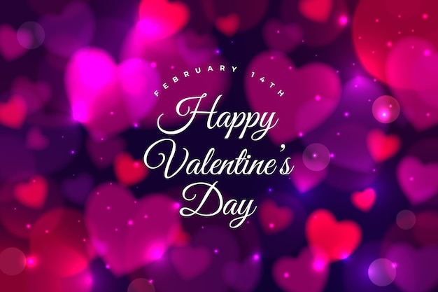 Free vector blurred valentine's day wallpaper