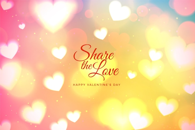 Free vector blurred valentines day background