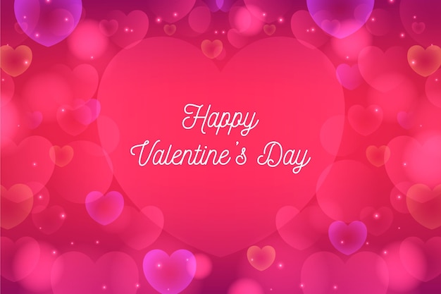 Free vector blurred valentines day background