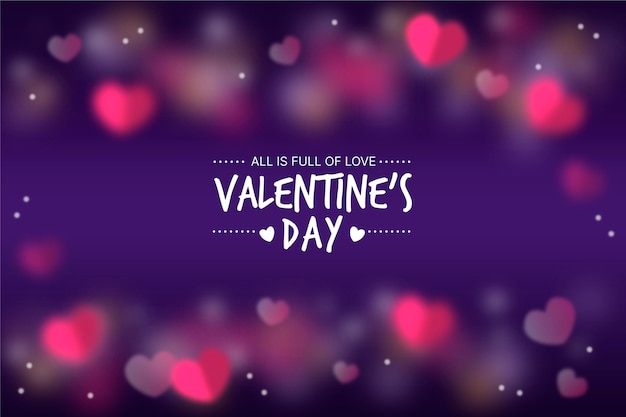 Free vector blurred valentines day background