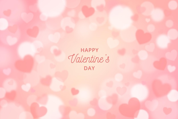 Free vector blurred valentines day background