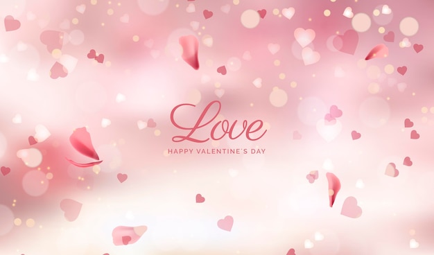 Free vector blurred valentines day background