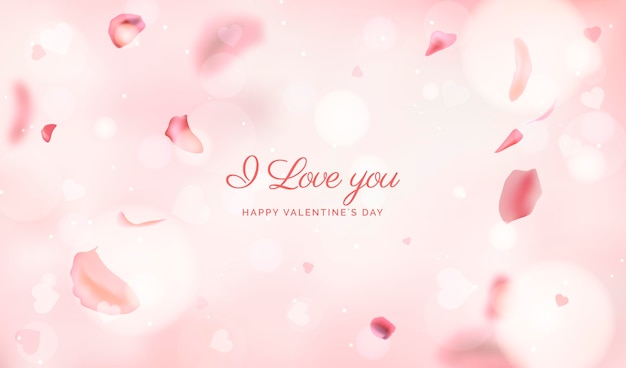 Free vector blurred valentines day background