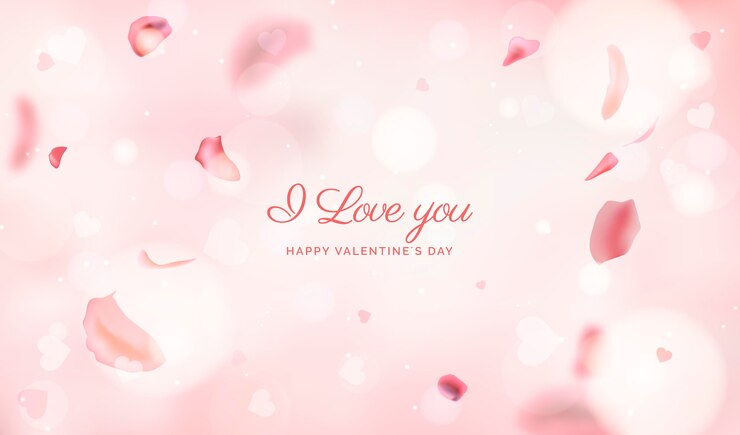 Free Vector blurred valentines day background