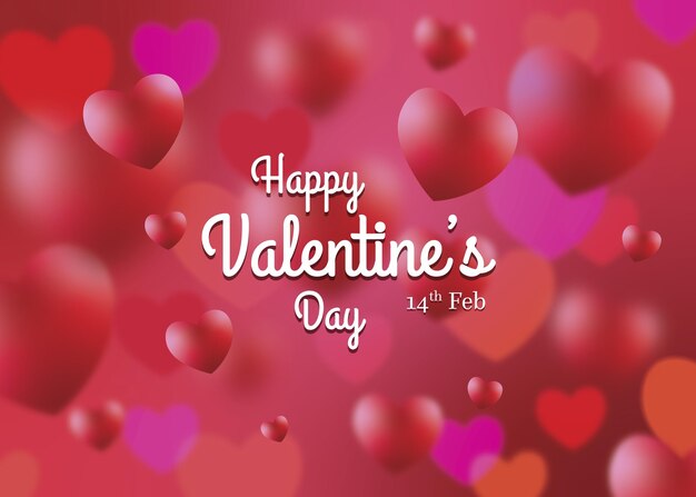 Free vector blurred valentines day background