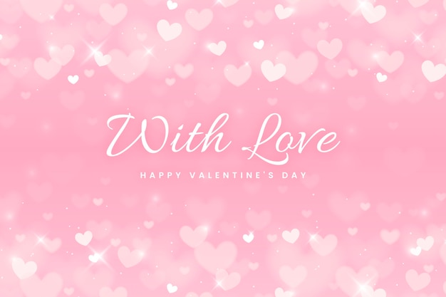 Free vector blurred valentines day background