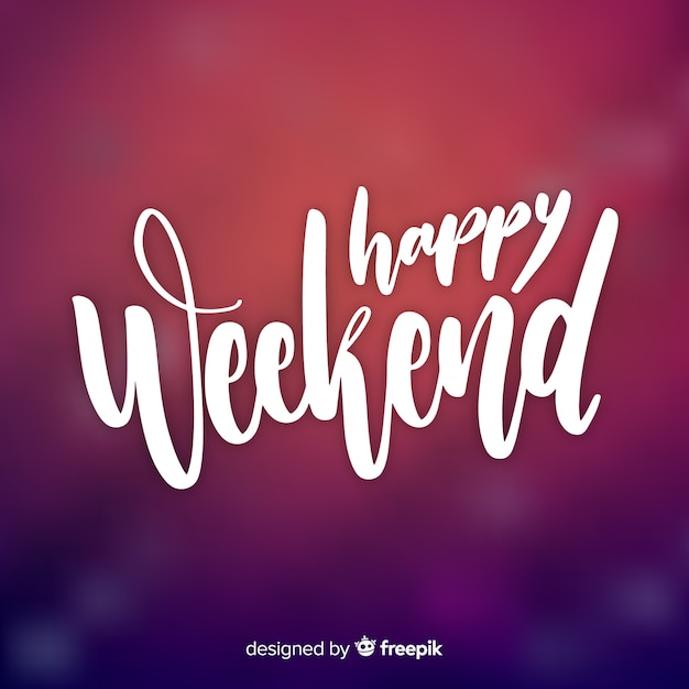 Free vector blurred weekend greeting