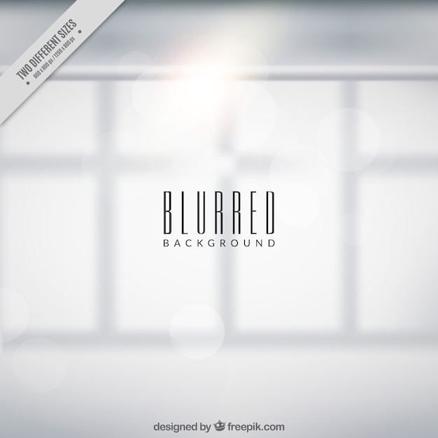 Free vector blurred window background with bokeh effect