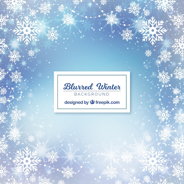 Free vector blurred winter background