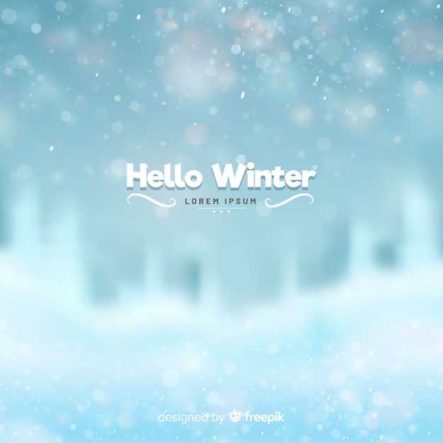 Blurred winter background