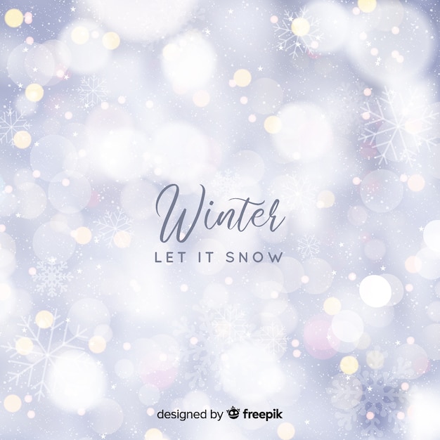 Free vector blurred winter background