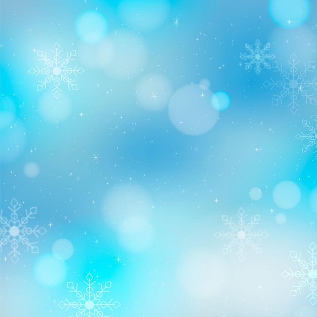 Бесплатное векторное изображение Размытый зимний фон
