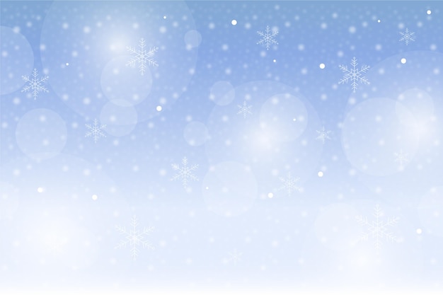 Бесплатное векторное изображение Размытый зимний фон