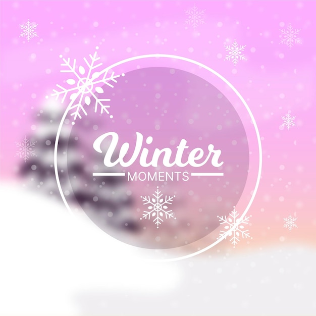 Free vector blurred winter background