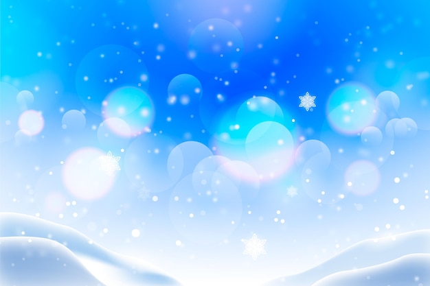 Free vector blurred winter background