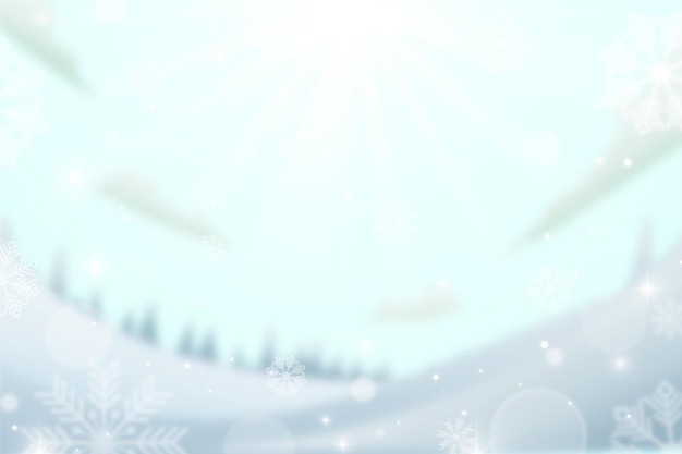 Free vector blurred winter background